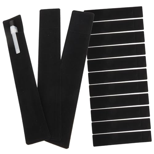LOLIPPYY 30 Stück Einzelschutzhülle für Stifte Dicke Schwarze Samt Pen Geschenkverpackung Kratzfeste Stiftaufbewahrungstasche Leichte Federmäppchen für Büro Schule und Zuhause von LOLIPPYY
