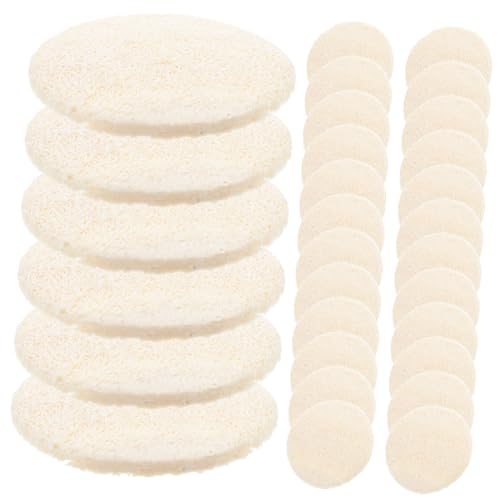 LOLIPPYY 36 Stück Teiliges Natürliche Loofah Gesichtspeeling Pads Sanftes Exfolierendes Reinigungspad für Männer und Frauen Vielseitig Einsetzbar zur Hautreinigung und Körperpflege von LOLIPPYY