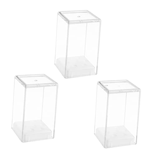 LOLIPPYY 3stücke Teiliges Nagelpolierkopf Aufbewahrungsbox Maniküre Werkzeug Organizer Mit Transparentem Deckel Tragbarer Nagelkunst Zubehör Für Ihre Fräsköpfe Und Zubehör von LOLIPPYY