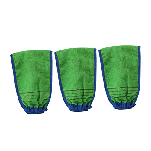 LOLIPPYY 3stücke Bambusfasergespinst Peelinghandschuhe Für Dusche Und Badetuch Reinigungstuch Mit Doppelseitiger Struktur Für Sanfte Hautpflege Und Entfernung Von Hautschuppen von LOLIPPYY