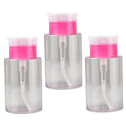 LOLIPPYY 3stücke Pumpspenderflasche Leer Mit Push-down-pumpe Tragbar Für Nagelreiniger Und Make-up-entferner Flüssigkeitsflasche Aus Hochwertigem Kunststoff Behälter Für von LOLIPPYY