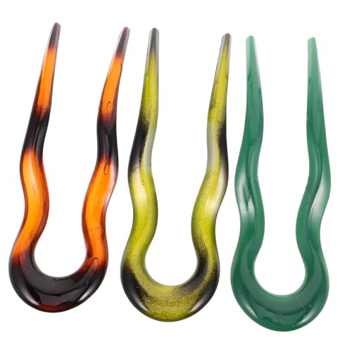 LOLIPPYY 3stücke Teiliges U-förmige Haarspangen Aus Acetat Für Frauen Französischer Stil Für Hochzeiten Partys Und Täglichen Gebrauch Sanft Zu Haaren Und Rutschfest von LOLIPPYY