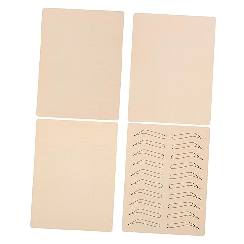 LOLIPPYY 4 Blätter Übungshaut Für Augenbrauen Tätowierung Flexibles Kunstleder Synthetisches Material Doppelseitige Verwendung Für Anfänger Und Profis Tattoo Praxis Für Frauen von LOLIPPYY