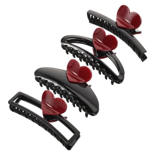 LOLIPPYY 4 Stck Herz Haarklammern Teiliges Modische Haarklammer für Frauen Stabiler Haarhalter mit Herz Design Geeignet für Dickes und Zartes Haar für Party Hochzeit Alltag und von LOLIPPYY