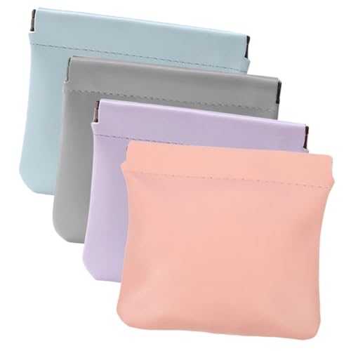 LOLIPPYY 4 Stck Selbstschließende wasserdichte PU Kosmetiktasche Kleine Tragbare Makeup Bags in Rosa Violett Blau Multifunktional für Damen Reise und Alltag LOLIPPYY 4 Stck Selbstschließende wasserdichte PU Kosmetiktasche Kleine Tragbare Makeup Bags in Rosa Violett Blau Multifunktional für Damen Reise und Alltag von LOLIPPYY