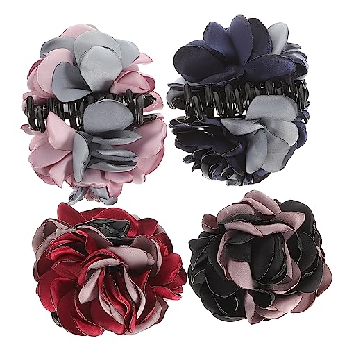 LOLIPPYY 4 Stück Damen Haarklammern mit Stoff Rosenblüten Große Haarkralle für Hochzeit Partys und Festivals Robust und Gemischte Farben LOLIPPYY 4 Stück Damen Haarklammern mit Stoff Rosenblüten Große Haarkralle für Hochzeit Partys und Festivals Robust und Gemischte Farben von LOLIPPYY
