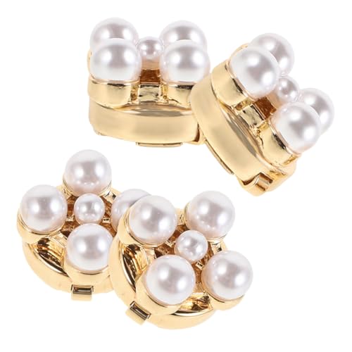 LOLIPPYY 4 Stück Dekorative Blumen Manschettenknöpfe mit Perlenbesatz aus Langlebiger Legierung Modische Knopfmanschetten für Damenhemden und Festliche Kleidung Stilvolle von LOLIPPYY