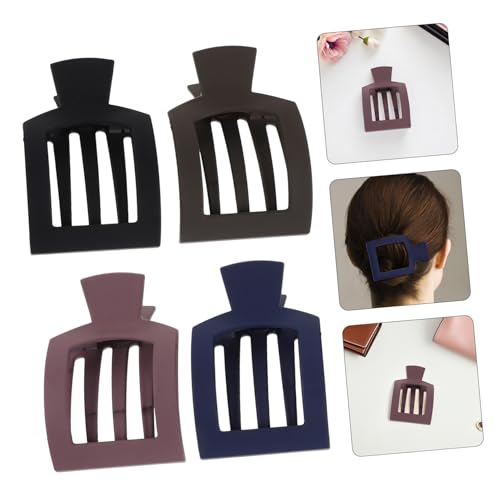 LOLIPPYY 4 Stück Große Matte Quadratische Haarklammern für Frauen Rutschfeste Haarkralle mit Starkem Vielseitig für Dickes und Dünnes Haar Minimalistisches Stylingzubehör für Alltag und von LOLIPPYY