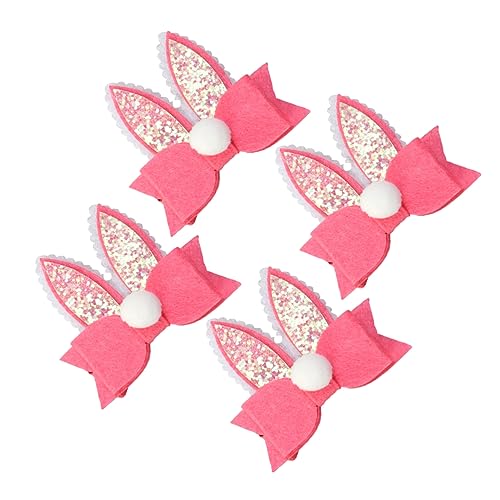 LOLIPPYY 4stücke Süße Hasenohr-haarspangen Mit Schleife Für Osterfeiern Und Junge Mädchen Bezaubernde Haarklammern Für Mädchen Als Haaraccessoire Für Festliche Anlässe von LOLIPPYY
