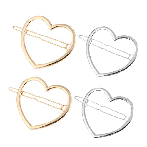 LOLIPPYY 4 Stück Herz Haar Clips Hohl Herz Haarnadeln für Frauen Robuste und Dekorative Haarschmuck Accessoires für Jeden Anlass von LOLIPPYY