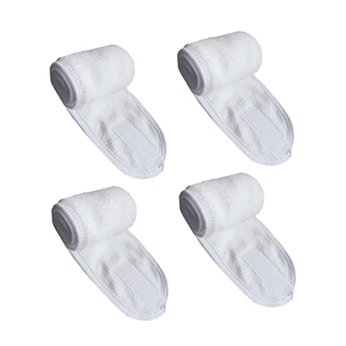 LOLIPPYY 4 Stück Klebeband Gesichts Haarbänder Absorbierende Make Up Haarschleifen für Spa Bad und Freizeit Weiß für Damen und Herren Hält Haare Ordentlich Anwendung von Kosmetik von LOLIPPYY