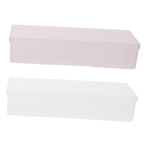 LOLIPPYY 4 Stück Manicure Werkzeug Aufbewahrungsbox Abs Organizer mit Deckel Kompakt Leicht für Nagelkunst Pinsel Nagelpflege Geschenk für Familie Bekannte von LOLIPPYY