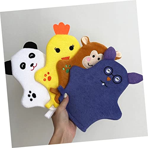 LOLIPPYY 4 Stück Teiliges Badehandschuh Cartoon Waschhandschuhe für Sanfte Hautreinigung Schäumend Zart Massierend Exfolierend für Junge Mädchen und Pflegend und Leicht Tragbar von LOLIPPYY