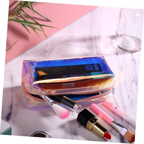 LOLIPPYY 4 Stück Teiliges Buntes Transparentes Kosmetiktaschen Tragbar und Vielseitig als Make up Organizer und Reise toilettenbeutel für Zuhause und Unterwegs von LOLIPPYY