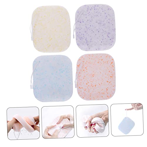 LOLIPPYY 4 Stück Teiliges Gesichtsreinigungsschwämme aus Schnelltrocknendem Material Sanftes Peeling Porentiefe Reinigung und Make up Entferner Geeignet für Damen und Mädchen von LOLIPPYY
