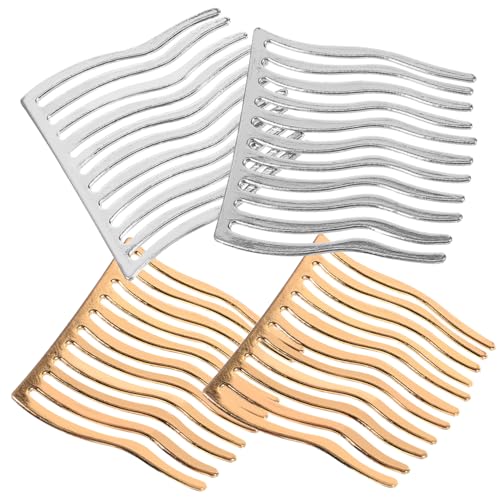 LOLIPPYY 4 Stück Teiliges Haarkämme für Damen Metall Haarkämme für Hochzeitsfrisuren Flexible Haarspangen für Besondere Anlässe Geeignet für Braut Geburtstagsfeiern und Mehr von LOLIPPYY