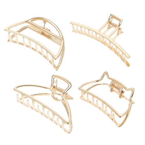 LOLIPPYY 4 Stück Teiliges Metall Haarklammern Modische Haarspangen mit Starker Fixierung Vielseitig für Frauen Geeignet für Partys Hochzeit Alltag Flexibel und Langlebig kein Verrutschen von LOLIPPYY