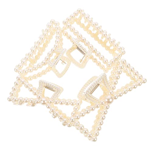 LOLIPPYY 4 Stück Teiliges Perlen Haarklammer aus Acryl Langlebige Haarklammern für Damen Modischer Haarschmuck Geeignet für Alltag und Besondere Anlässe Eleganter Haarclip für Mädchen von LOLIPPYY