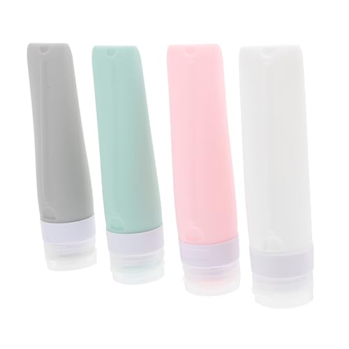 LOLIPPYY 4 Stück Teiliges Reiseflaschen Auslaufsicher Nachfüllbar Weich und Leicht für Shampoo Lotion Kosmetik Kompakt für Kabinengepäck Bpa Frei Vielseitig für Damen Reisebedarf LOLIPPYY 4 Stück Teiliges Reiseflaschen Auslaufsicher Nachfüllbar Weich und Leicht für Shampoo Lotion Kosmetik Kompakt für Kabinengepäck Bpa Frei Vielseitig für Damen Reisebedarf von LOLIPPYY