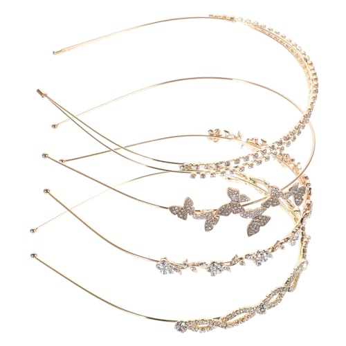 LOLIPPYY 4 Stück Teiliges Strass Haarband Damen Leichtes Stilvolles Haarschmuck Accessoire Geeignet für Hochzeit Abschlussball Geburtstag und Festliche Anlässe Modisch und Komfortabel zu von LOLIPPYY