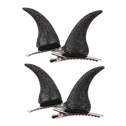 LOLIPPYY 4 Stück Teiliges Teufelshorn Haarclips mit Glitzer Schwarze Halloween Haarspangen Lustiges Kostüm Accessoire für Damen und Mädchen für Karneval und Mottopartys LOLIPPYY 4 Stück Teiliges Teufelshorn Haarclips mit Glitzer Schwarze Halloween Haarspangen Lustiges Kostüm Accessoire für Damen und Mädchen für Karneval und Mottopartys von LOLIPPYY