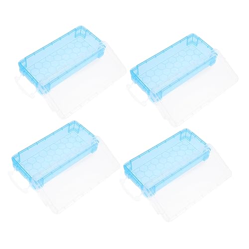 LOLIPPYY 4stücke Einfacher Stiftbox Kunststoff Stifteköcher Blau Praktische Aufbewahrungslösung Für Schüler Und Lehrer Für Schreibwaren Und Stifte von LOLIPPYY