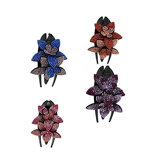 LOLIPPYY 4stücke Strass Blume Haarnadel Haarspangen Kamm Haarschmuck Für Frauen Party Hochzeit Geburtstag Weihnachten Silvester Festival von LOLIPPYY