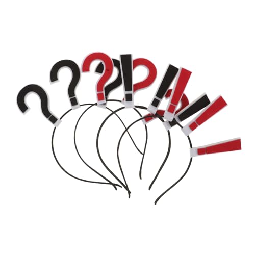 LOLIPPYY 4stücke Fragezeichen-stirnband Lustige Haar-accessoires Dekorative Kopfbedeckung Rutschfester Haarreifen Neuartiges Kopfwickel Satzzeichen-stirnband Für Halloween-partys Geeignet von LOLIPPYY