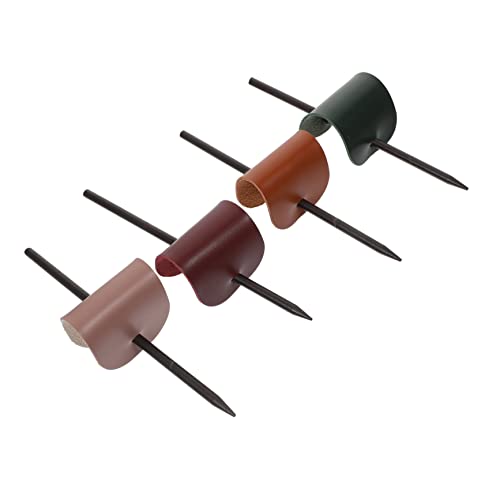 LOLIPPYY 4stücke Holz Haarnadel Leder Haarstab Einfach Haar Styling Clip Kopf Schmuck Für Damen von LOLIPPYY