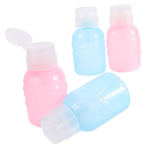 LOLIPPYY 4stücke Pumpflasche Für Nagellackentferner Kompakt Und Tragbar Make-up-entferner-spender Zum Herunterdrücken Leicht Zu Transportieren Für Reisen Und Täglichen Gebrauch Leere Flasch von LOLIPPYY