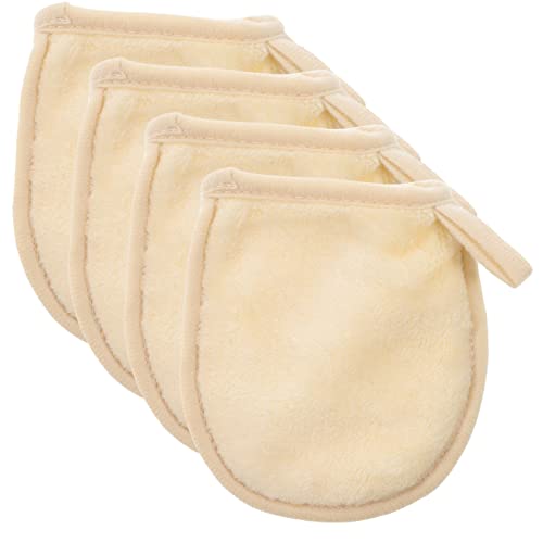 LOLIPPYY 4stücke Reinigungshandschuhe Für Gesicht Make-up Entferner Schwamm Kosmetisches Zubehör Waschbar Wiederverwendbar Weicher Puder Bürste Hautpflege Tool von LOLIPPYY