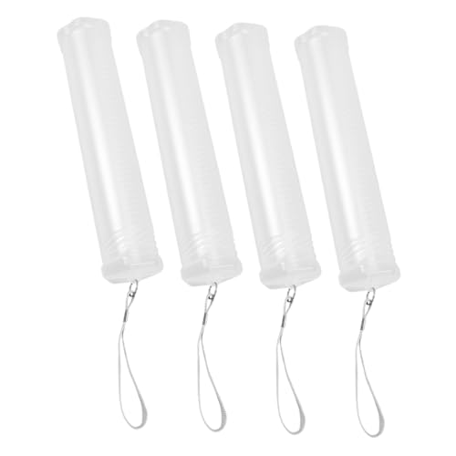 LOLIPPYY 4stücke Transparenter Stiftehalter Aus Kunststoff Mit Teleskopfunktion Zur Aufbewahrung Von Pinseln Und Schreibwaren Verstellbare Durchmesser Für Studenten Und Künstler von LOLIPPYY