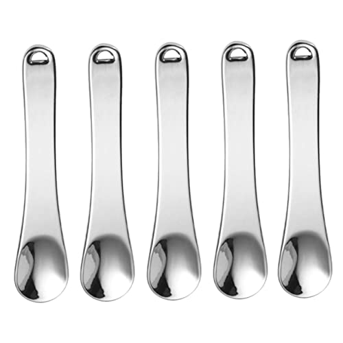LOLIPPYY 5 Stück Teiliges Mini Makeup Spatel aus Langlebiger Kosmetischer Löffel für Cremes Gesichtsmaske Serum Kompakt und Leicht für Präzises Auftragen und Hautpflege von LOLIPPYY