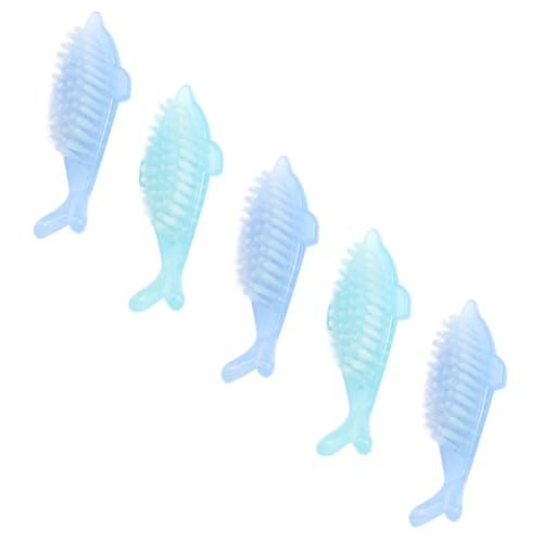 LOLIPPYY 5 Stück Teiliges Nagelstaub Reinigungsbürsten Kleine Dolphinförmige Maniküre Pediküre Bürsten für Frauen Handliche Nagelstaubbürste Langlebig und Praktisch für Zufällige Farbe von LOLIPPYY