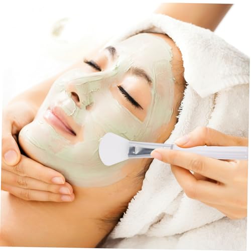 LOLIPPYY 5 Stück Teiliges Silikon Gesichtsmaske Pinsel Transparenter Kristallgriff Gleichmäßiger Auftrag Wiederverwendbar Leicht zu Reinigen Kompakt und Reisefreundlich für Gesichtspflege von LOLIPPYY
