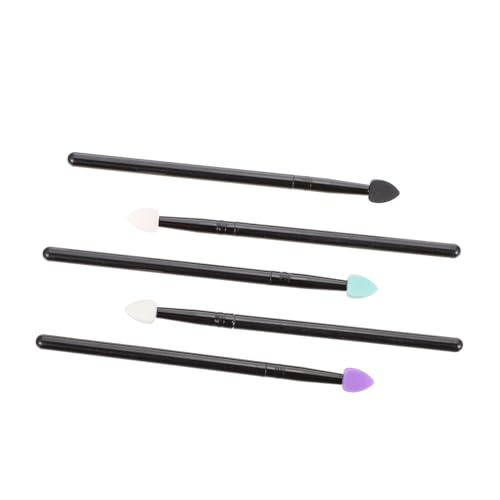 LOLIPPYY 5 Stück Teiliges Silikon Lidschatten Pinsel Waschbar Wiederverwendbar Für Empfindliche Haut Professionelles Augen Make Up Werkzeug Mit Schimmerndem Puder Für Salon Und Zuhause von LOLIPPYY
