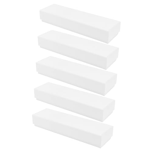 LOLIPPYY 5 Stück Teiliges Stifte Aufbewahrungsset mit Schwammfach Schützende Geschenkbox für Schüler und Freunde Rechteckige Papier Box zur Sicheren Lagerung von Stiften und Lesezeichen von LOLIPPYY