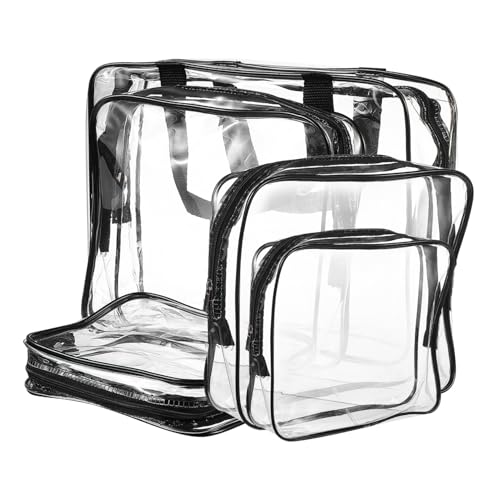 LOLIPPYY 5 Stück Teiliges Transparentes Wasserdichtes Kosmetiktaschen mit Reißverschluss Multifunktional für Damen Reise Make Up Organisation Bad und Outdoor Verschiedene Schwarz LOLIPPYY 5 Stück Teiliges Transparentes Wasserdichtes Kosmetiktaschen mit Reißverschluss Multifunktional für Damen Reise Make Up Organisation Bad und Outdoor Verschiedene Schwarz von LOLIPPYY