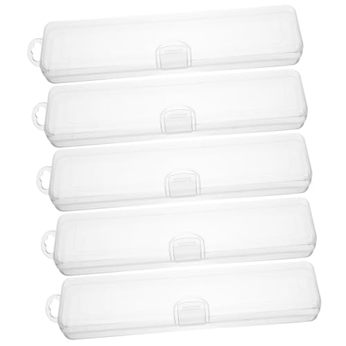 LOLIPPYY 5 Stück Transparente Reiseetui für Make up Pinsel und Zahnbürsten Kompakter Aufbewahrungs organizer aus Robustem Material Großer Stauraum Vielseitiger Kosmetikbehälter für von LOLIPPYY