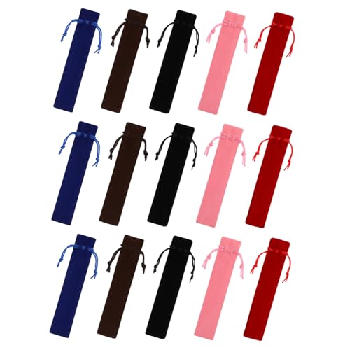 LOLIPPYY 50 Stück Fleece -stiftbeutel Aufbewahrungstasche Für Schreibwaren Stiftbehälter Schreibwarenorganisator Brunnenstifthalter Women's Pencil Case Studentenstifthalter Flanell von LOLIPPYY