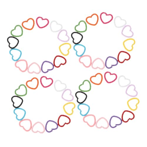 LOLIPPYY 50stücke Herzförmige Haarklammern Für Mädchen Und Frauen Bunte Metall-haaraccessoires Für Hochzeiten Partys Und Auftritte Für Zöpfe Und Duttfrisuren von LOLIPPYY