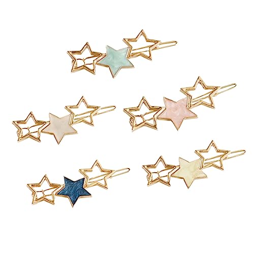 LOLIPPYY 5stücke Stern Design Haarnadeln Für Frauen Fransen Haarnadeln Als Haarspange Und Mode Haarzubehör Stylische Haarnadel Für Lockiges Und Glattes Haar von LOLIPPYY