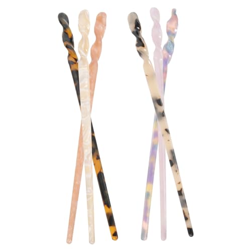 LOLIPPYY 6 Stück Haarklammern für Damen Minimalistische Haarschmuck Stäbe für Hochsteckfrisuren für Dickes und Lockiges Haar Rutschfest Leicht und Langlebig von LOLIPPYY