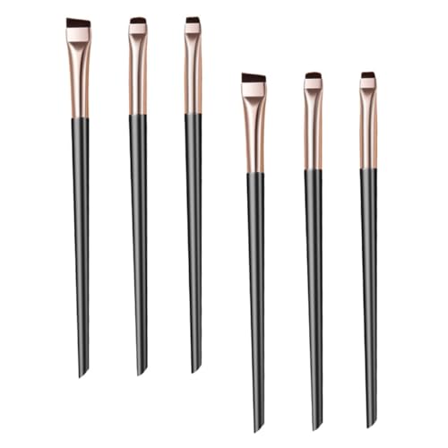 LOLIPPYY 6 Stück Teiliges Eyeliner Pinsel Set für Damen Präzise Abgewinkelte Makeup Pinsel Langlebig und Vielseitig für Exaktes Augen Make Up und Professionelle Anwendung von LOLIPPYY