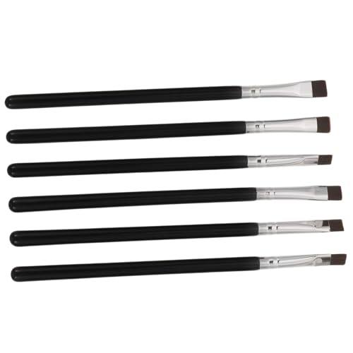 LOLIPPYY 6 Stück Teiliges Eyeliner und Augenbrauenpinsel Flache Präzisions Make Up Pinsel Vielseitig Einsetzbar Langlebig und Leicht für Präzises Augen Make Up und Feines Auftragen von LOLIPPYY