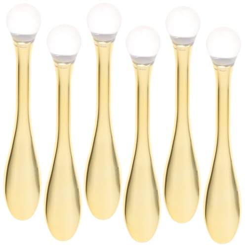 LOLIPPYY 6 Stück Teiliges Gesichtsmassage Gold Gesichtsmasken Spatel und Augencreme Löffel Leichter Langlebiger Massage Stick Cremeaufnahme und Reduzierung von Augenringen und Schwellungen von LOLIPPYY