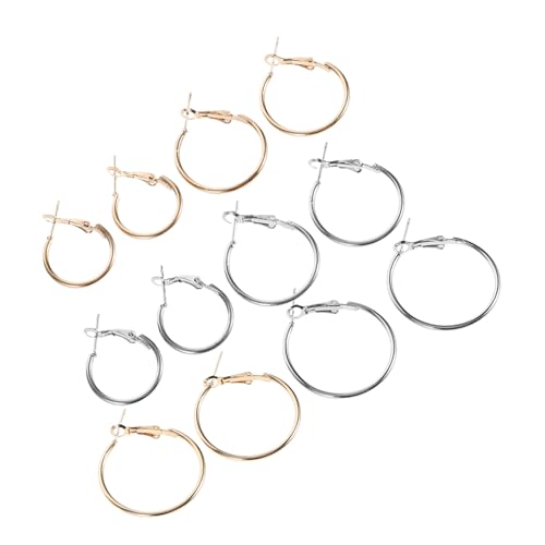 LOLIPPYY 6 Stück Teiliges Große Creolen Ohrringe Damen C Förmige Runde Statement Ohrschmuck in Gold und Weißgold Modische Leichte Metallohrringe für Alltag und Besondere Anlässe LOLIPPYY 6 Stück Teiliges Große Creolen Ohrringe Damen C Förmige Runde Statement Ohrschmuck in Gold und Weißgold Modische Leichte Metallohrringe für Alltag und Besondere Anlässe von LOLIPPYY