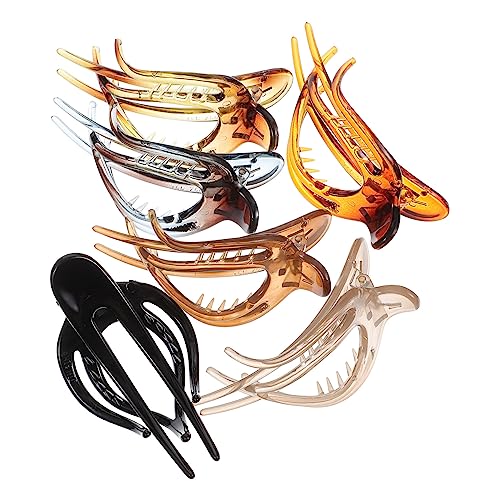 LOLIPPYY 6 Stück Teiliges Haarklammern für Damen Französische Haarklammern aus Kunststoff Rutschfeste Clips für Dünnes Haar Frisurzubehör für von LOLIPPYY