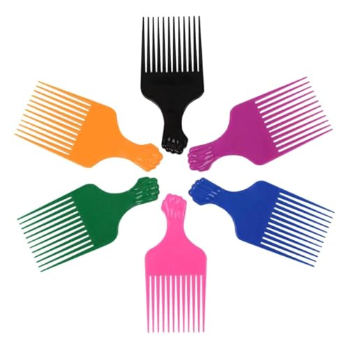 LOLIPPYY 6 Stück Teiliges Haarstyling Flache Kämme aus Strapazierfähigem PP mit Ergonomisches Design für Herren und Damen zur Einfachen Bart und Entwirrt Ziehen von LOLIPPYY