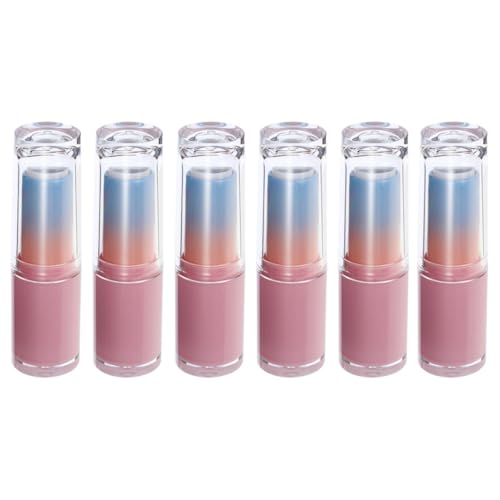 LOLIPPYY 6 Stück Teiliges Lippenstifthülsen Deckel Transparente Pinkfarbene Gradiente Lip Balm Behälter Wiederverwendbare Leichte DIY Lippenpflegedosen für Reisen und Proben LOLIPPYY 6 Stück Teiliges Lippenstifthülsen Deckel Transparente Pinkfarbene Gradiente Lip Balm Behälter Wiederverwendbare Leichte DIY Lippenpflegedosen für Reisen und Proben von LOLIPPYY